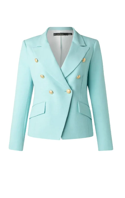 Womens Jacket 6 Buttons Suit Jacket In Aqua Faux Fur Jacket Real Fur Jacket Shearling Jacket Womens Jacket 6 Buttons Suit Jacket In Aqua Faux Fur Jacket Real Fur Jacket Shearling Jacket