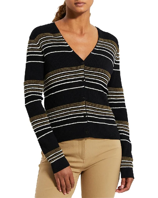 Theory Otto Cardigan Spandex Blend Rayon Blend Denim Blend