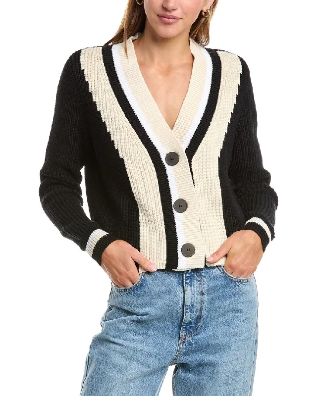 525 America Shaker Cardigan Striped Floral Plaid