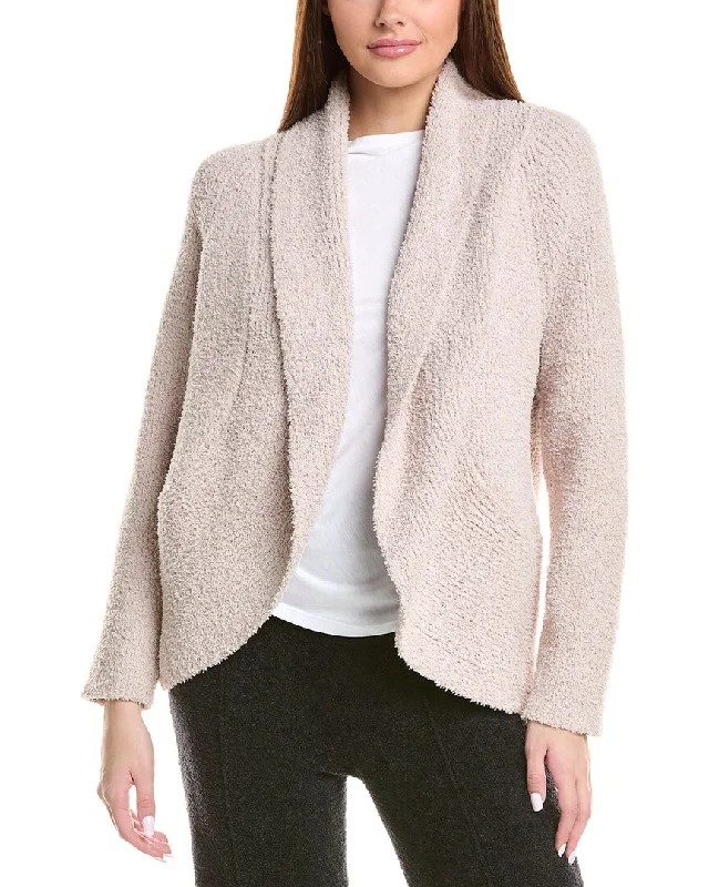 Barefoot Dreams Cozytwist Cocoon Cardigan Transparent Opaque Sheer