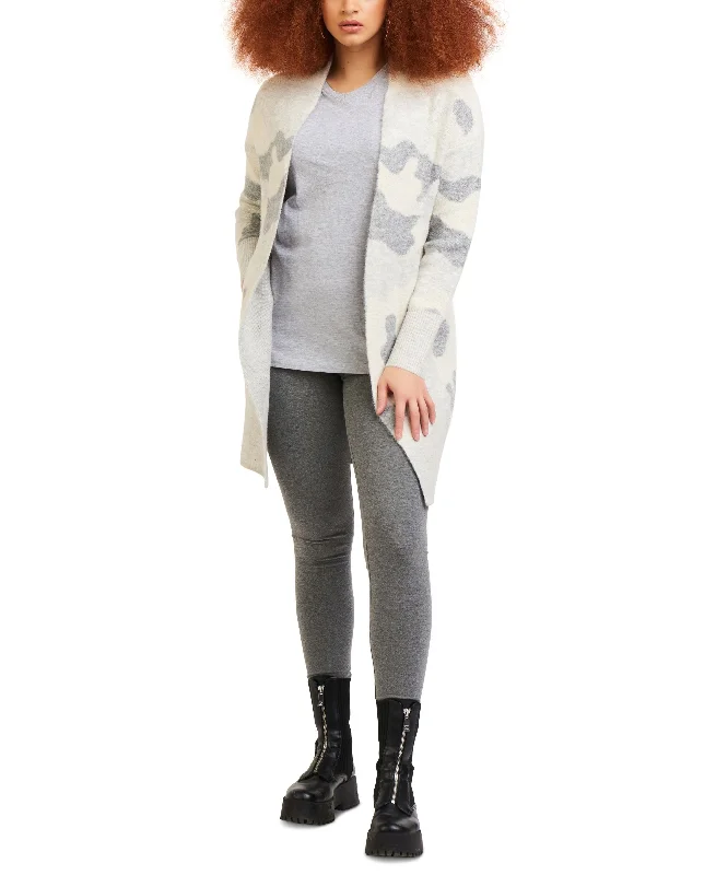 Black Tape Camo Long Cardigans Houndstooth Herringbone Solid