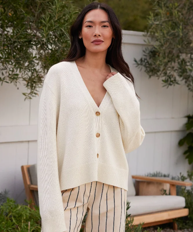 Cashmere Colette Cardigan Cashmere Blend Cotton Blend Poly Blend