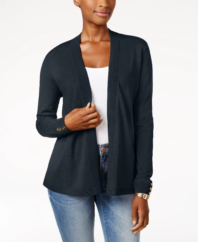 Charter Club Open Front Cardigan Spandex Blend Rayon Blend Denim Blend