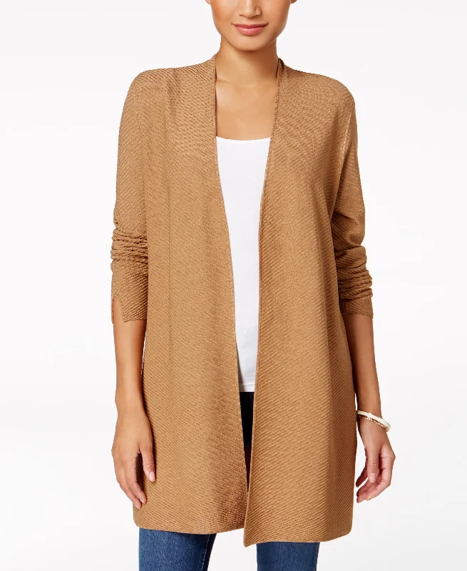 Charter Club Ribbed Duster Cardigan Solid Color Striped Floral Print