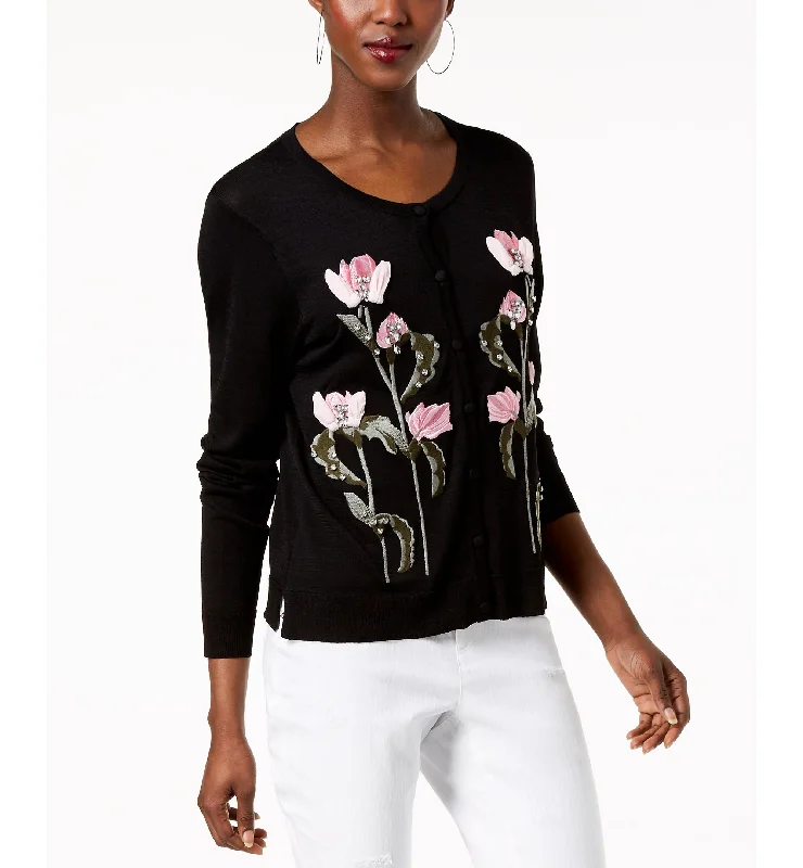 Embroidered Cardigan Patchwork Embroidered Appliqued