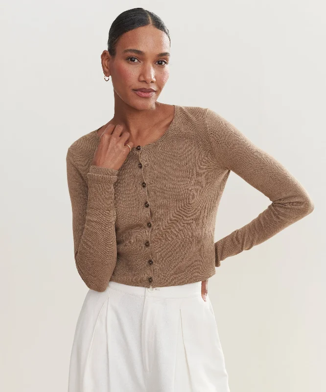 Finley Cardigan Herringbone Houndstooth Plaid