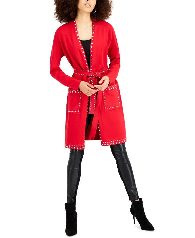 International Concepts Studded Cardigan Seamless Knitted Crochet