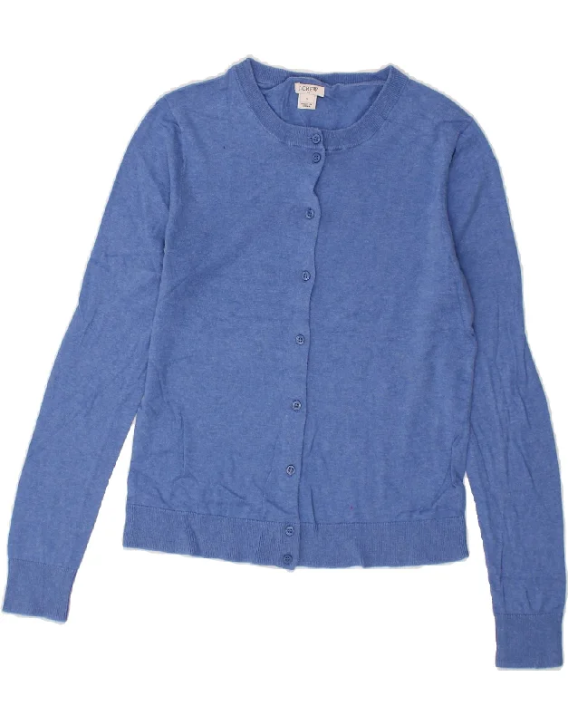J. CREW Womens Cardigan Sweater UK 10 Small Blue Cotton Terry Terry Cloth Terry Knit J. CREW Womens Cardigan Sweater UK 10 Small Blue Cotton Terry Terry Cloth Terry Knit