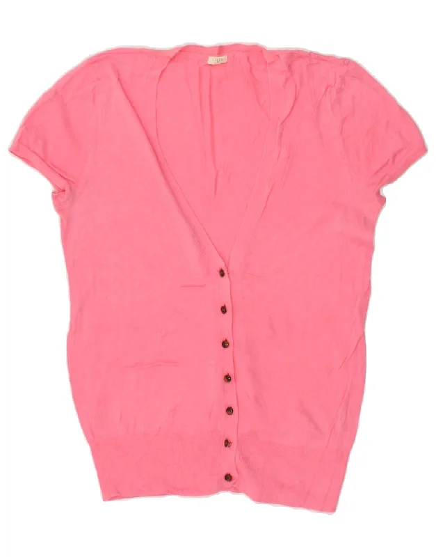 J. CREW Womens Short Sleeve Cardigan Sweater UK 10 Small Pink Faux Fur Fabric Real Fur Fabric Shearling Fabric J. CREW Womens Short Sleeve Cardigan Sweater UK 10 Small Pink Faux Fur Fabric Real Fur Fabric Shearling Fabric