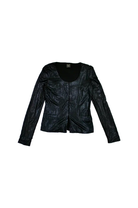 Kate Moss for Topshop - Metallic Vinyl Effect Cardigan Iron Safe Non-Iron Wrinkle Free Kate Moss for Topshop - Metallic Vinyl Effect Cardigan Iron Safe Non-Iron Wrinkle Free