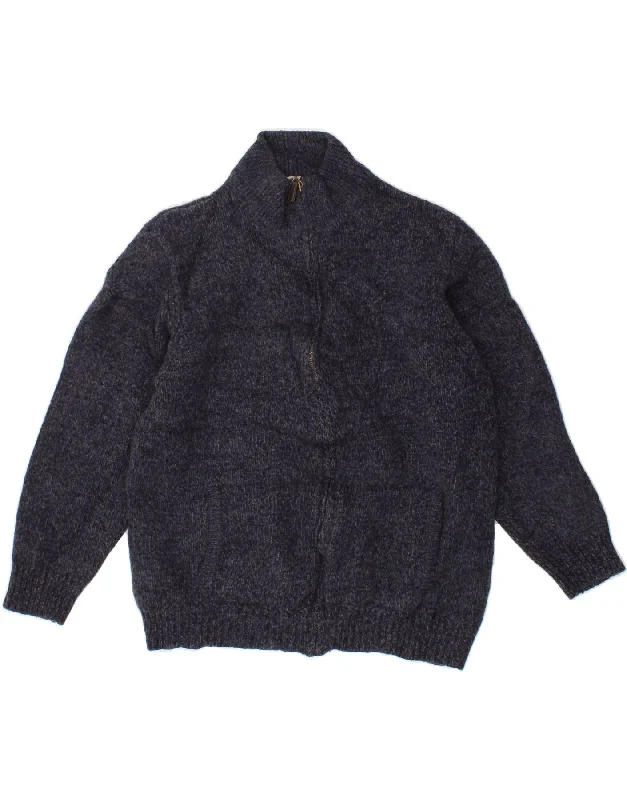 L.L.BEAN Womens 3/4 Sleeve Cardigan Sweater UK 20 2XL Navy Blue Bright Pastel Dark