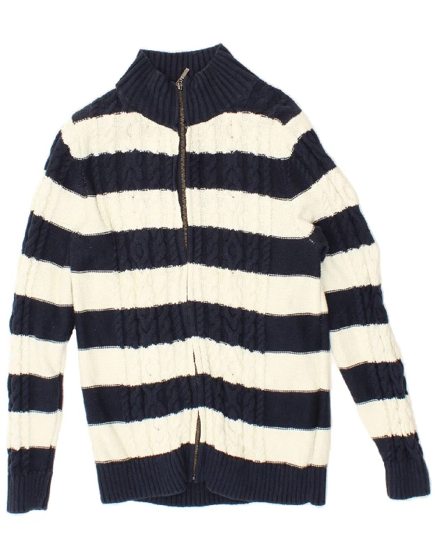 L.L.BEAN Womens Cardigan Sweater UK 12 Medium Navy Blue Colourblock Cotton Slim Fit Regular Fit Oversized L.L.BEAN Womens Cardigan Sweater UK 12 Medium Navy Blue Colourblock Cotton Slim Fit Regular Fit Oversized