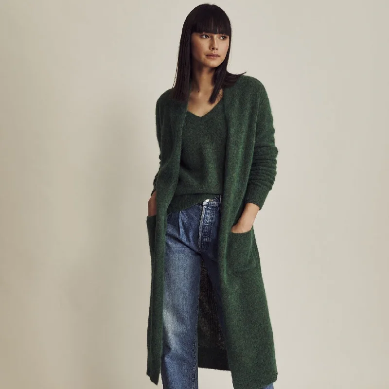 Lulu Cardigan (Aventurine) Beaded Cardigan Sequined Faux Fur