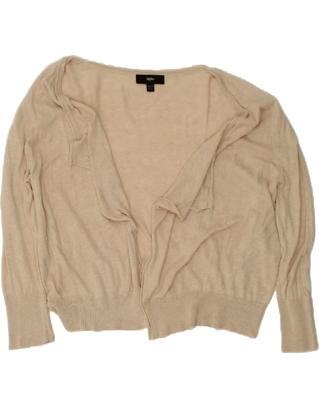 MOSSIMO Womens Cardigan Sweater UK 20 2XL Beige Cotton Elasticated Padded Insulated