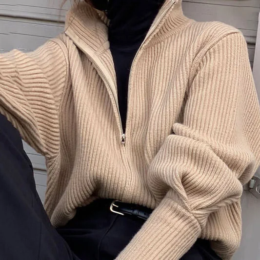 Outta Town Zip Up Cardigan Houndstooth Herringbone Solid