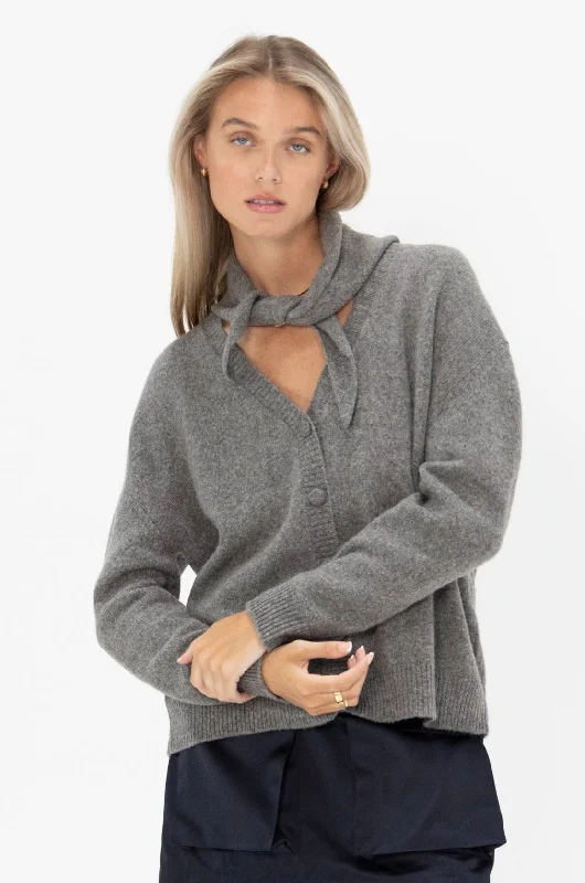 Long Sleeve Cardigan, Grey Button Cardigan Zip Cardigan Pullover Cardigan
