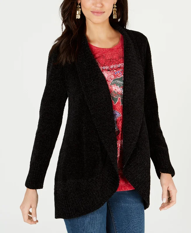 Style & Co Shawl Collar Open Front Cardigan Open Front Closed Front Wrap Front