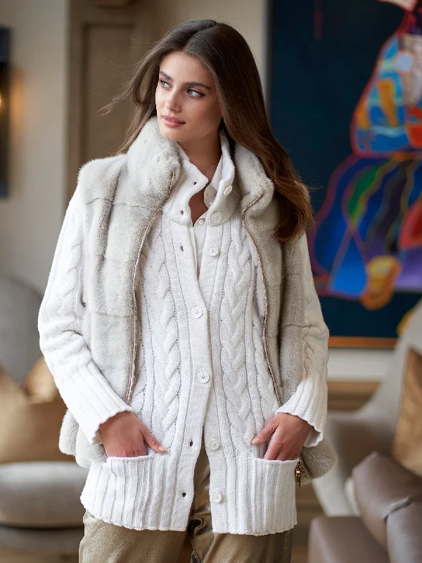 Susi Cashmere Cardigan Embroidered Appliqued Beaded