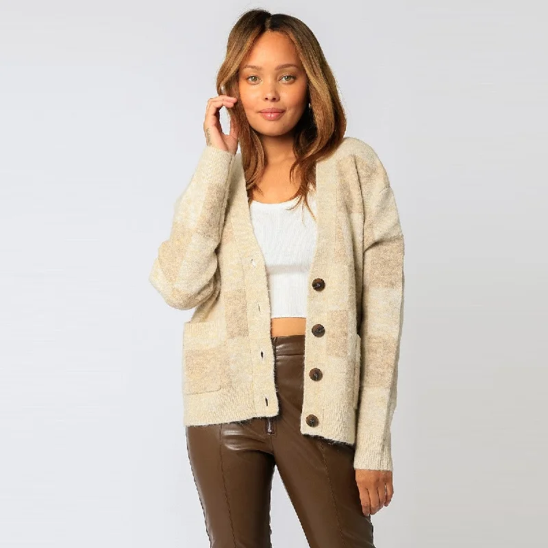 Sweater Cardigan (Oatmeal) Button Cardigan Zip Cardigan Pullover Cardigan
