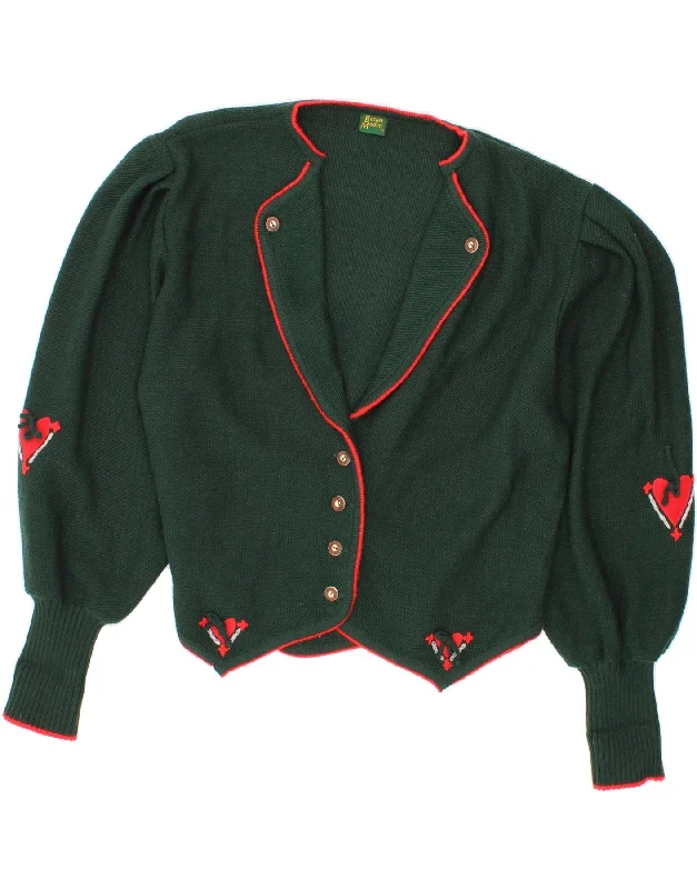 VINTAGE Womens Cardigan Sweater EU 50 2XL Green Polyacrylic Terry Blend Velvet Blend Canvas Blend VINTAGE Womens Cardigan Sweater EU 50 2XL Green Polyacrylic Terry Blend Velvet Blend Canvas Blend