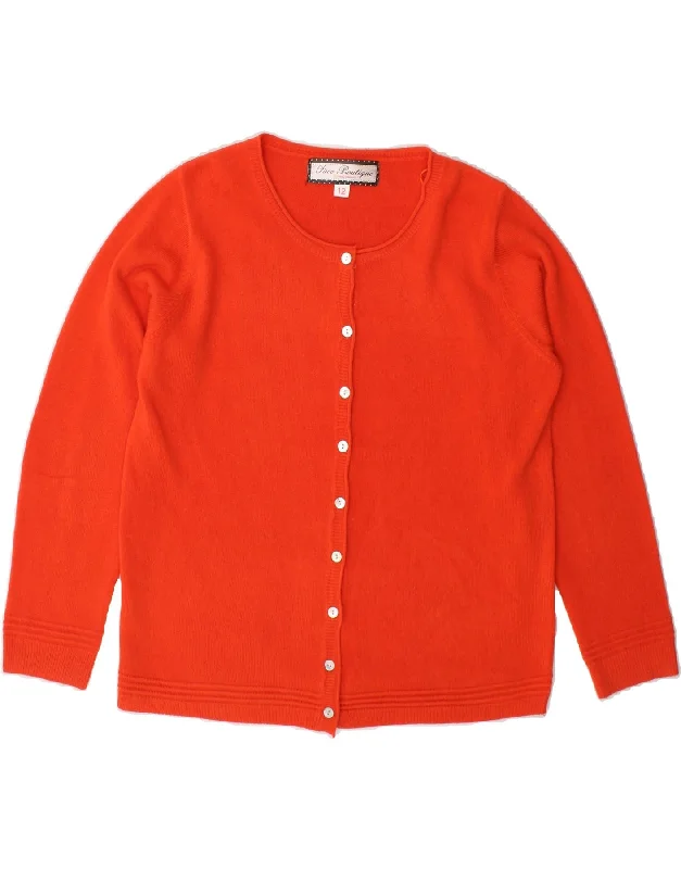 VINTAGE Womens Cardigan Sweater UK 12 Medium Orange Acrylic Machine Wash Dry Clean Hand Wash VINTAGE Womens Cardigan Sweater UK 12 Medium Orange Acrylic Machine Wash Dry Clean Hand Wash
