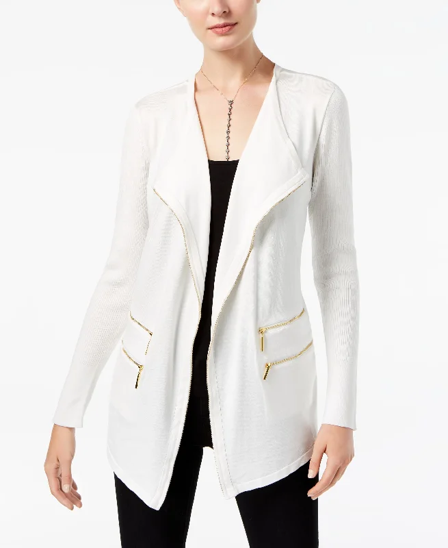 Zip Detail Cardigan Handmade Hand-knitted Hand-woven